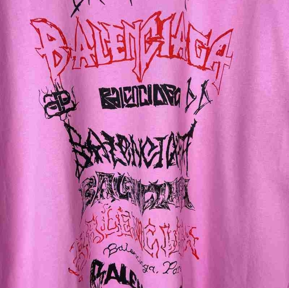 Balenciaga pink long-sleeved T-shirt - Picture 5 of 9